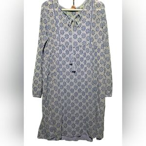 Sundance Blue Eyelit Floral Dress Size Small PTP 20